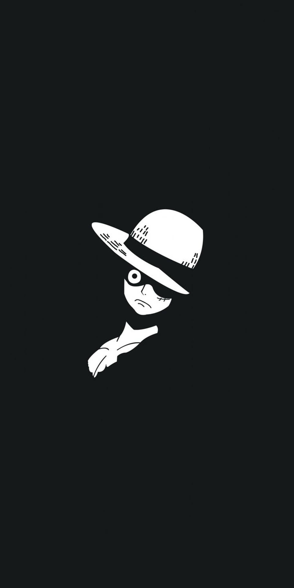 Мінімалістичний чорний телефон Monkey D. Luffy — One Piece Шпалери