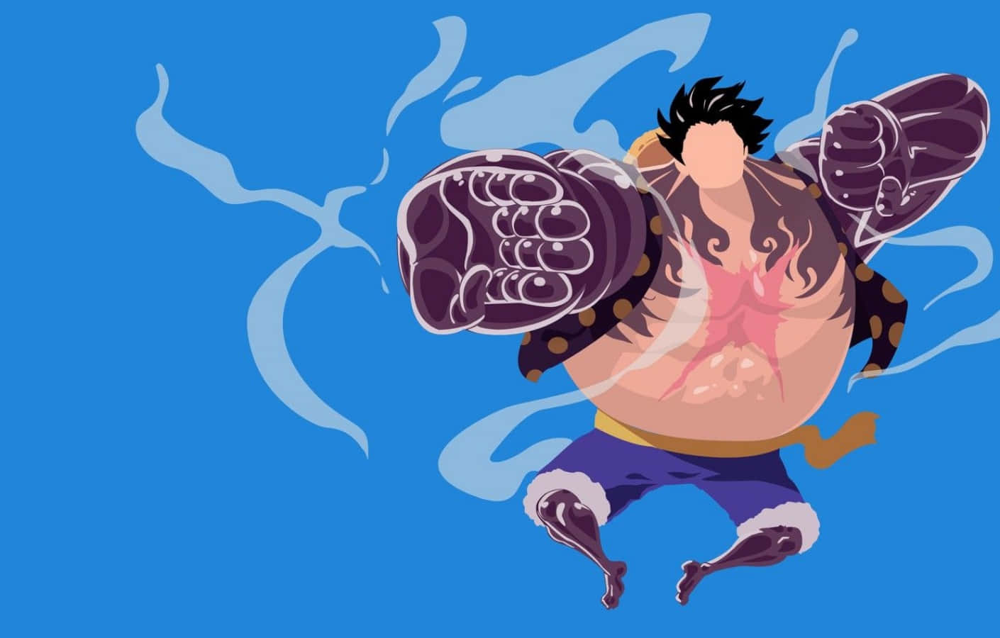 Мінімалістичний One Piece Луффи Гиар 4 Шпалери