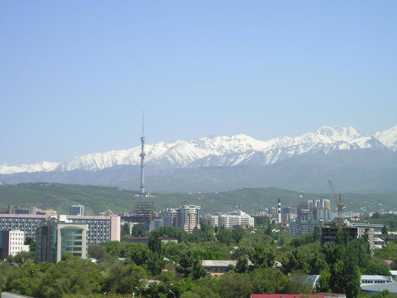 Місто Алмати Казахстан Шпалери