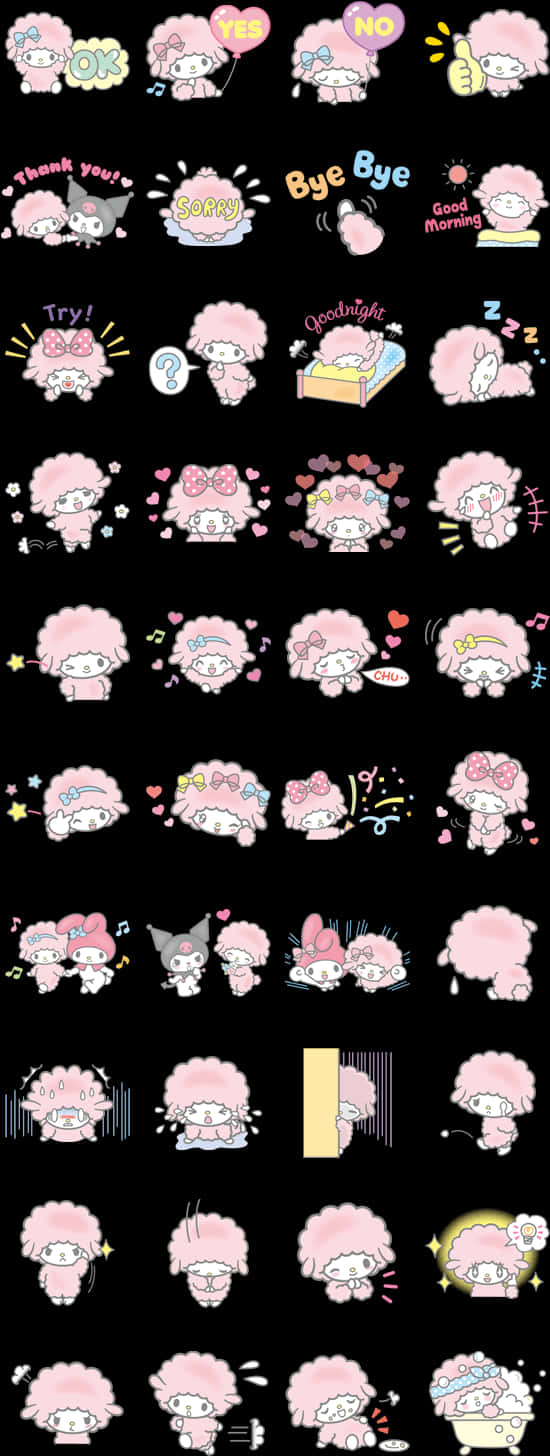 Набір стікерів My Melody Expressions Шпалери
