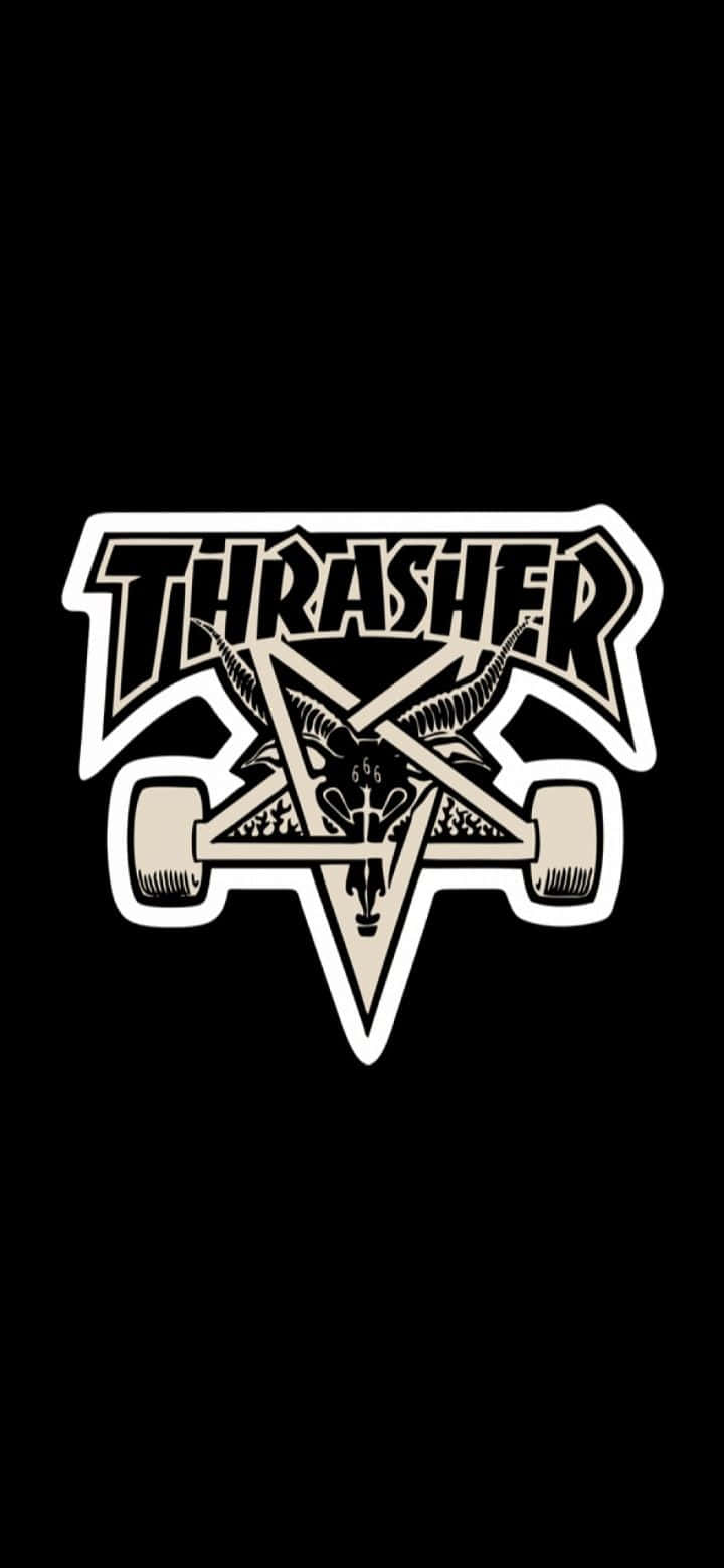 наклейка з логотипом Thrasher Шпалери