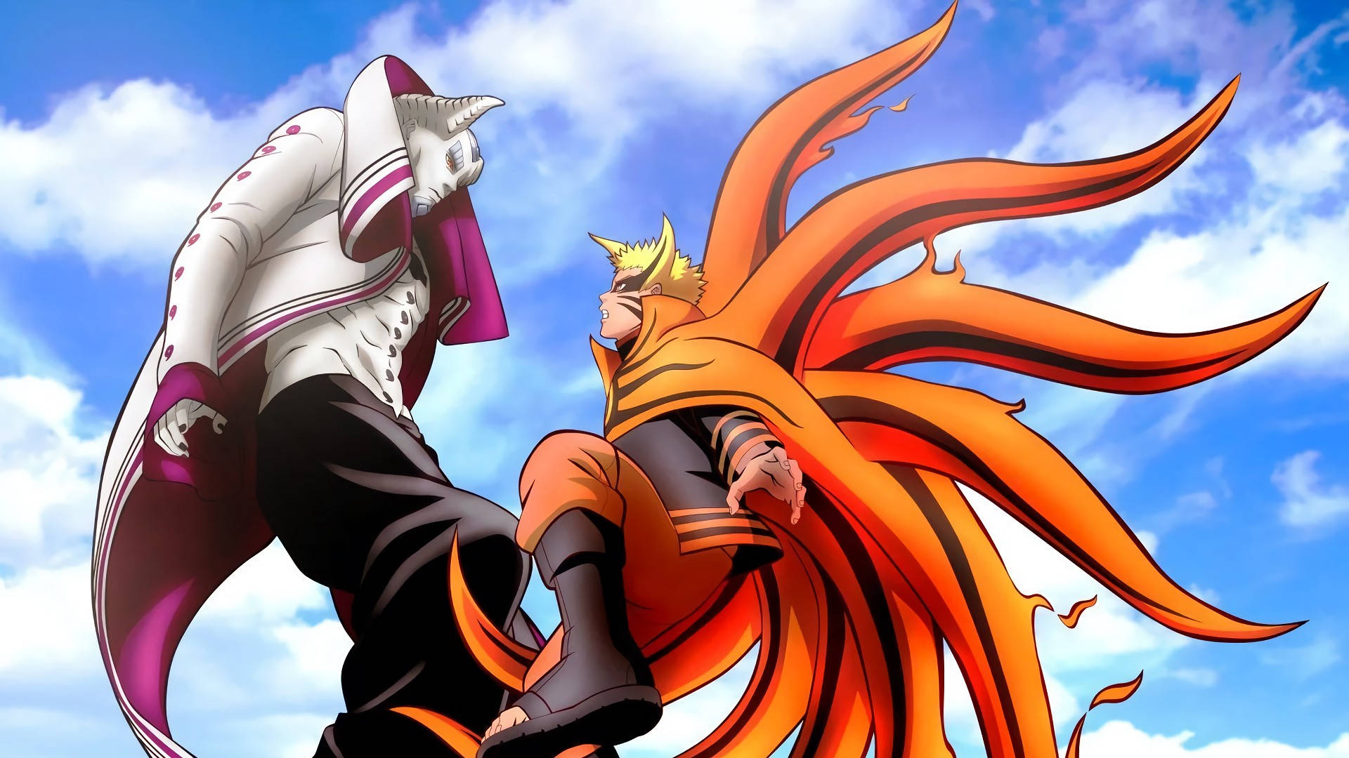 Наруто в режиме Барион против Иссики Оцуцуки Шпалери