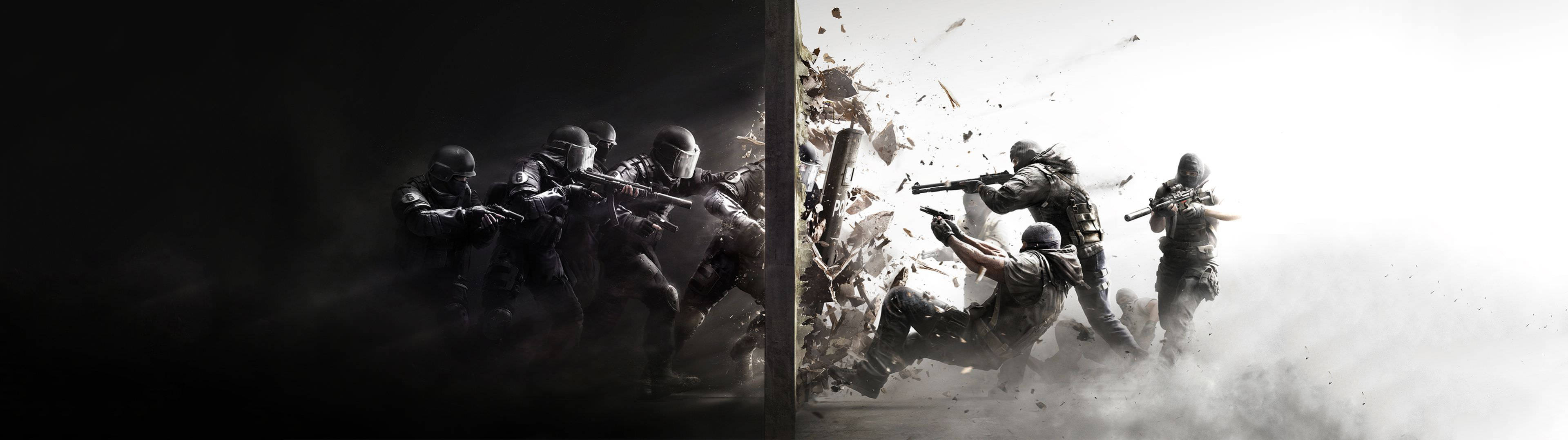 Наслаждайтесь Rainbow Six Siege в потрясающих деталях на двух экранах Шпалери
