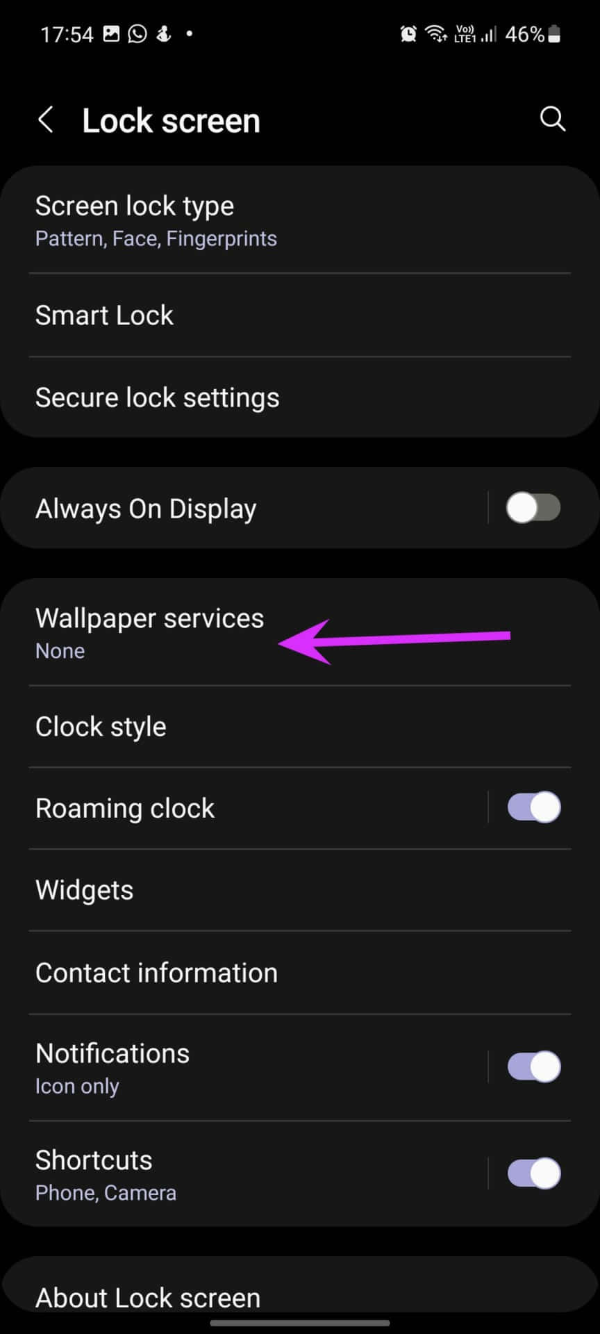 настройки экрана блокировки на samsung galaxy s10e Шпалери