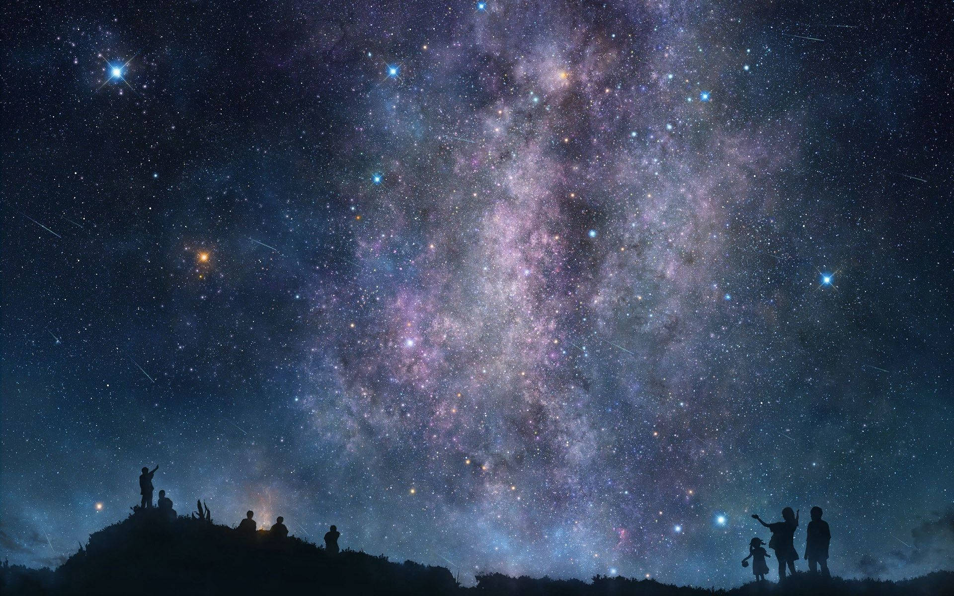 1920x1200 Шпалери небо повне зірок
