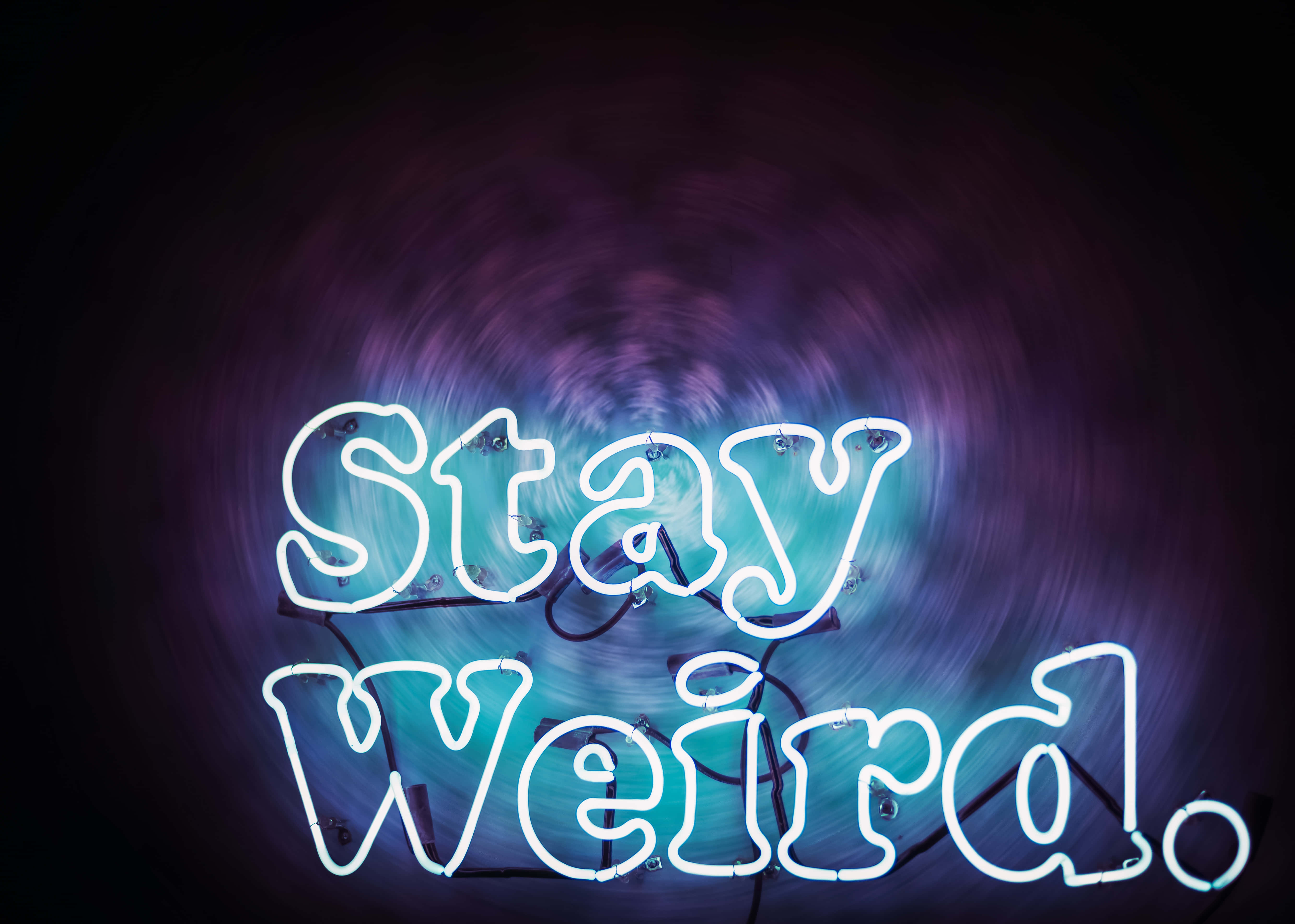 Незграбний слоган із неонових вогнів Шпалери