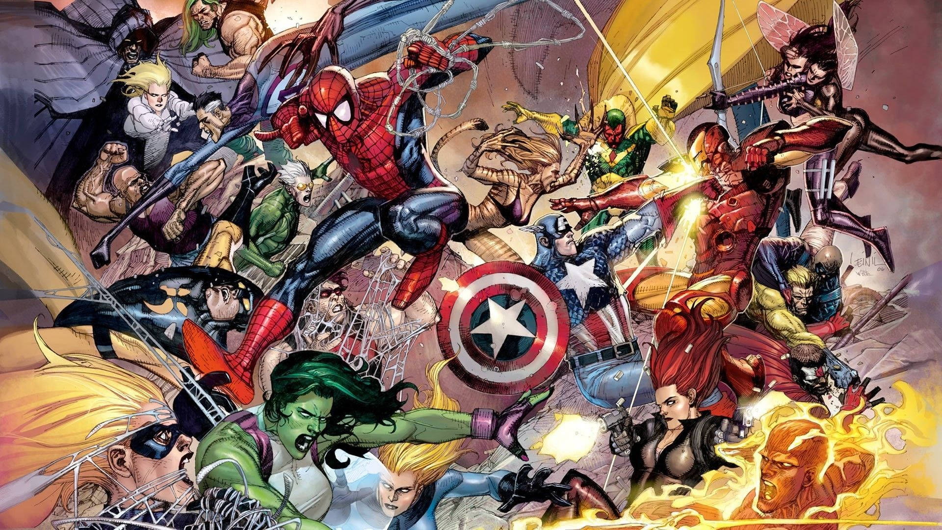 Війна супергероїв коміксів Marvel із лиходіями.