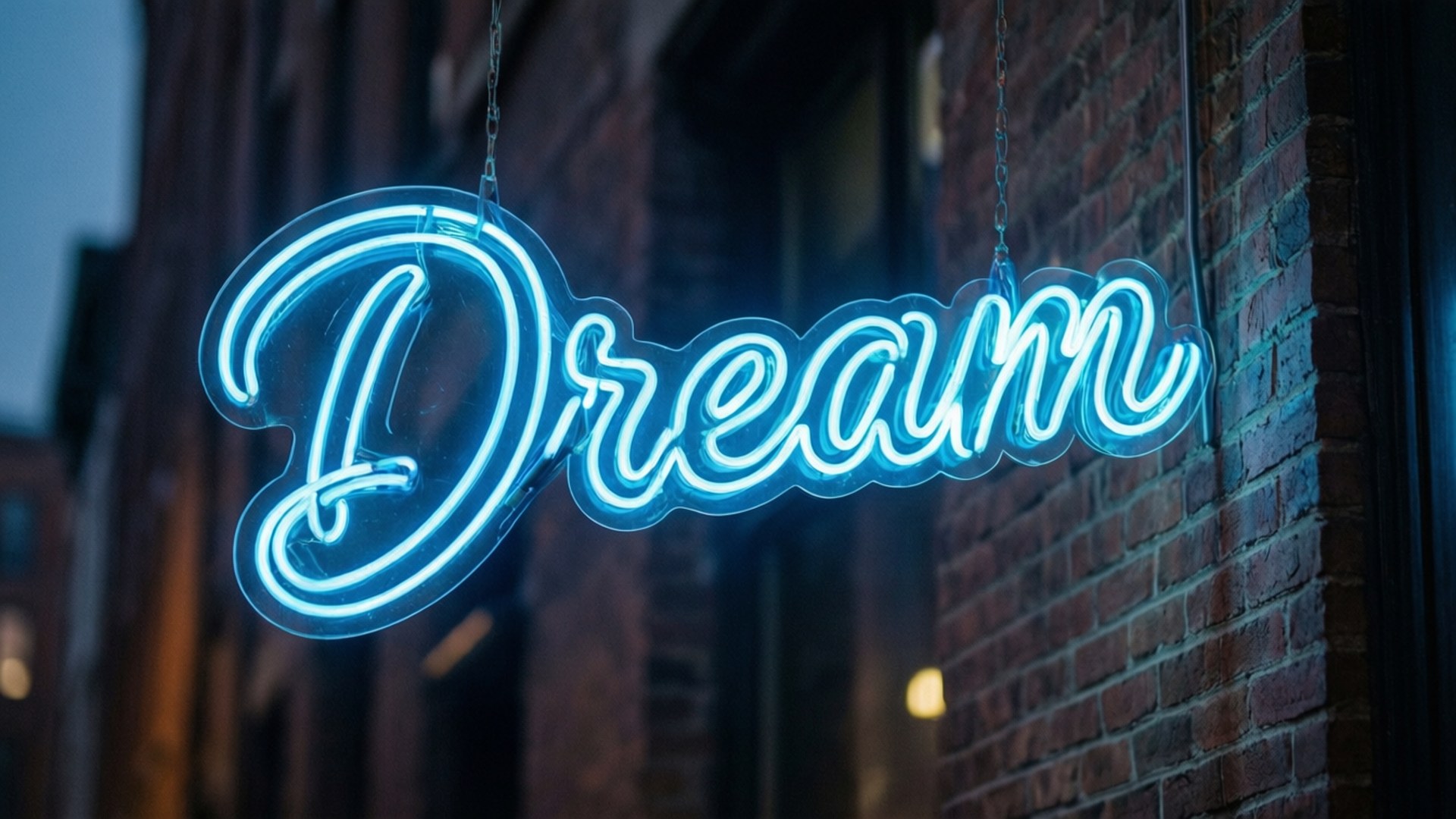 Неонова вивіска Dream Шпалери