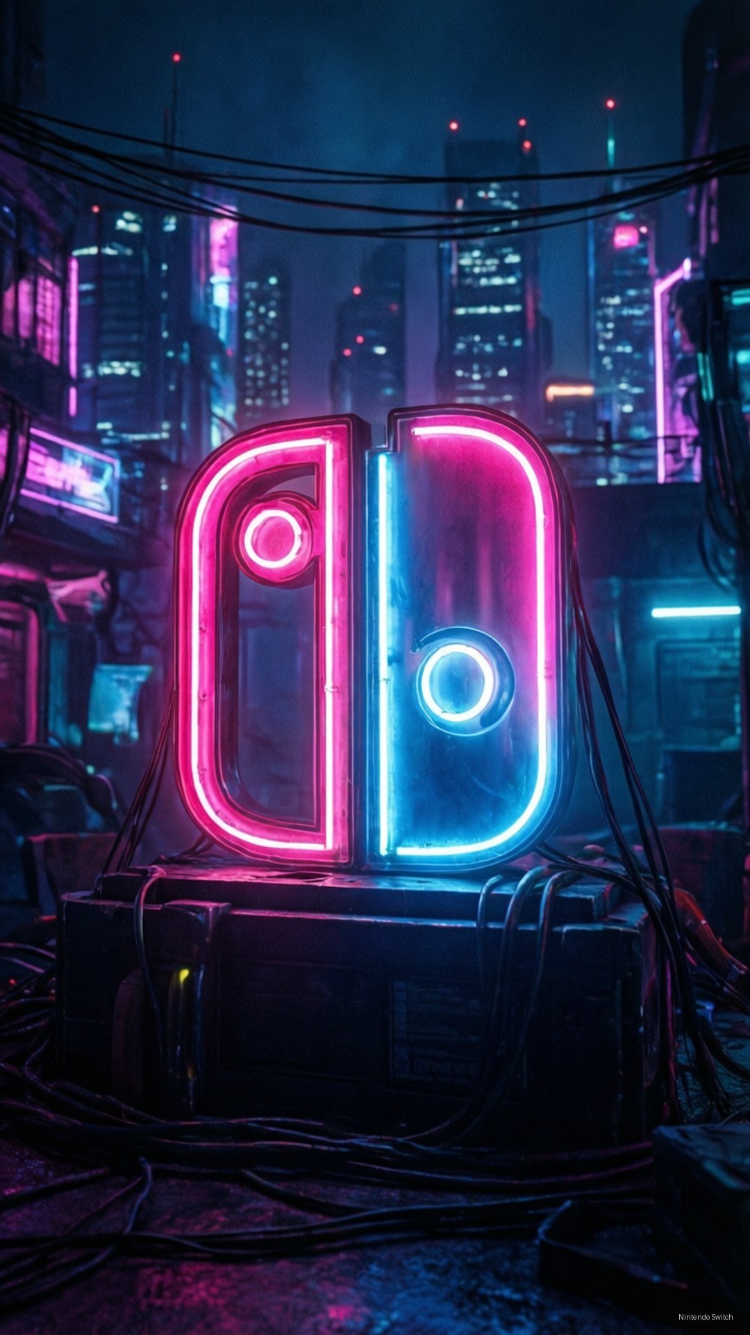 Неоновий логотип Nintendo Switch Шпалери