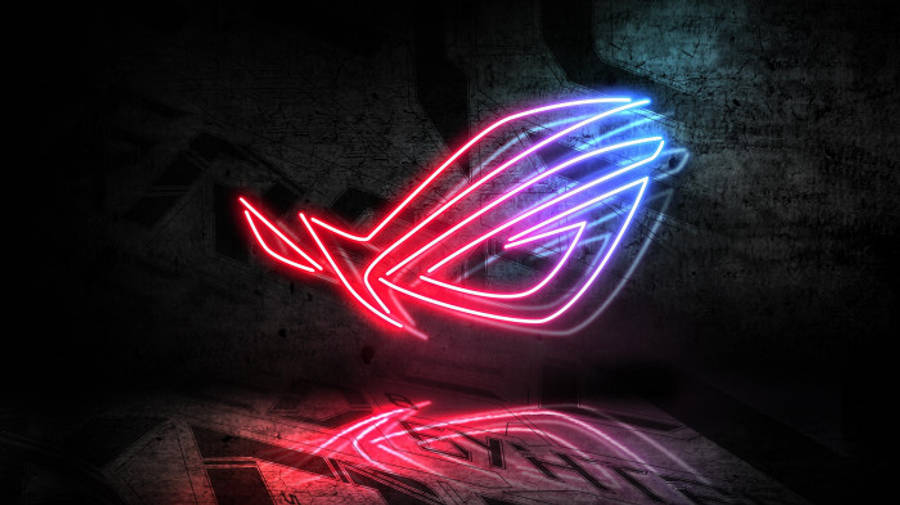 Неоновий синій та червоний логотип ASUS ROG Шпалери