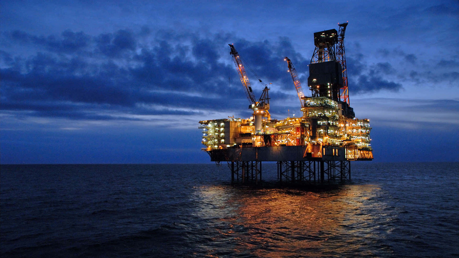 Норвегія Скорочення Року Великий Початок Нафтова Платформа Шпалери