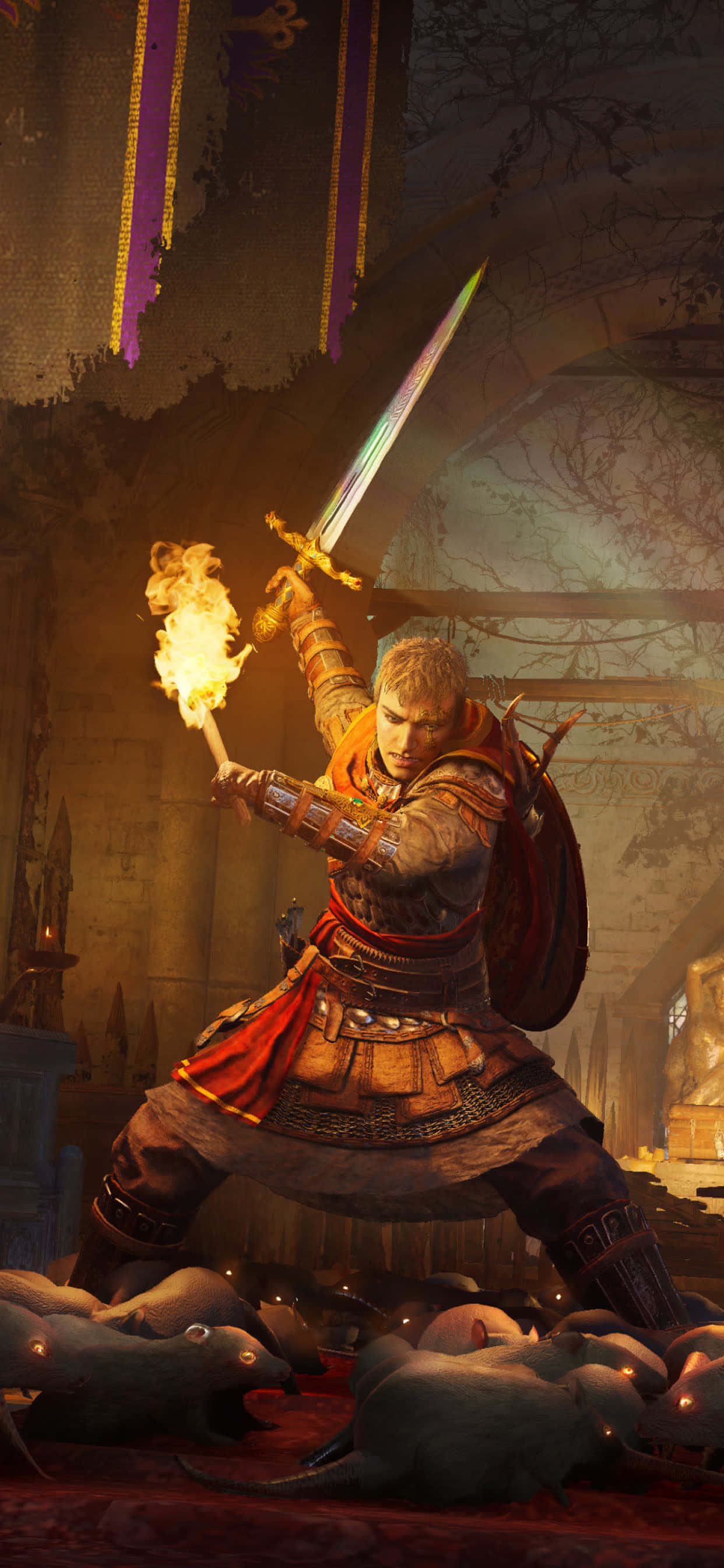 Норвежский викинг iPhone Xs Max Assassin's Creed Valhalla Background Шпалери