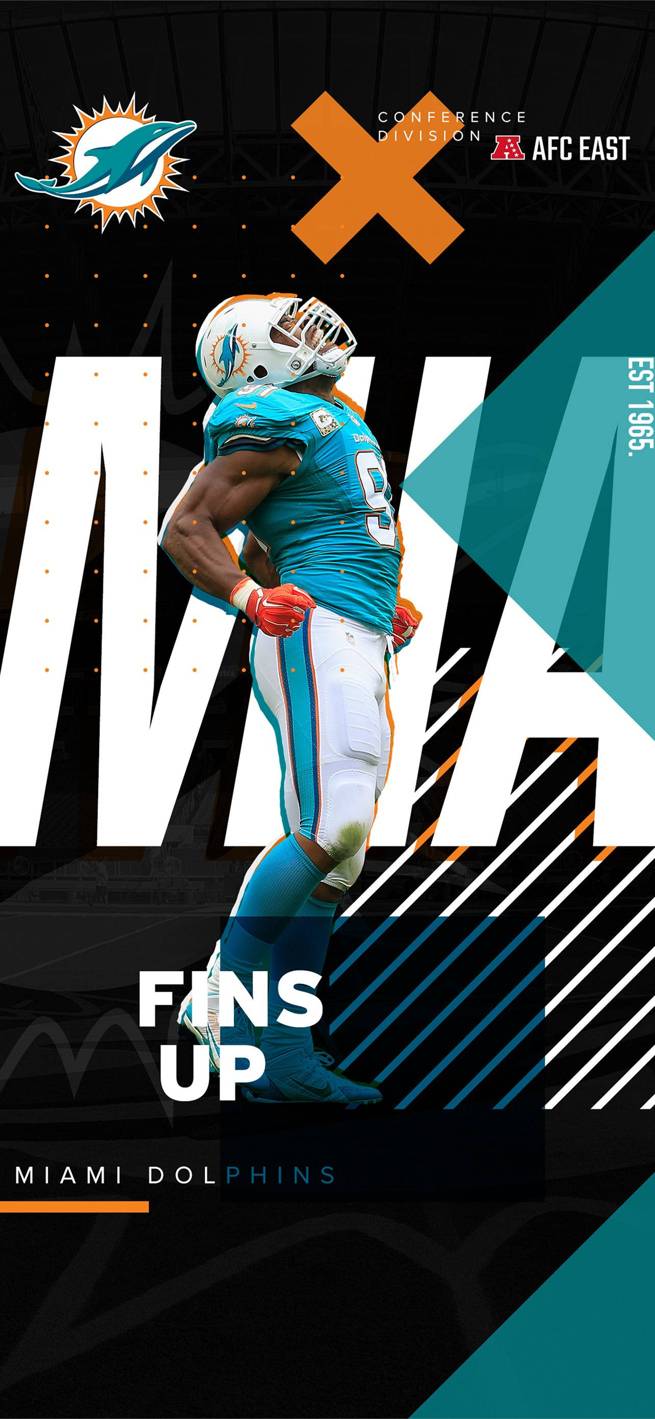 Ознакомьтесь с этим удивительным фоном для iPhone Miami Dolphins! Шпалери
