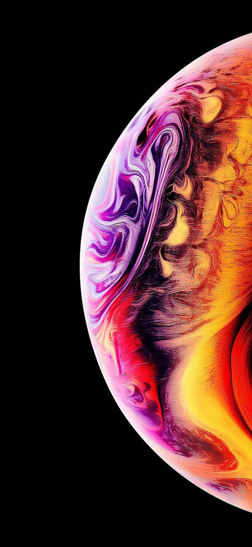 Раскройте яркость і глубину фіолетового пузыря iPhone XR Шпалери