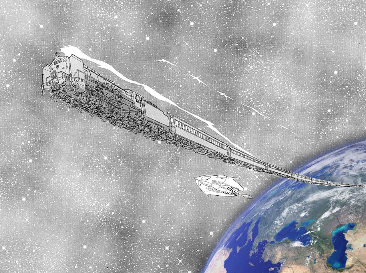 Панель манґи Galaxy Express 999 Шпалери