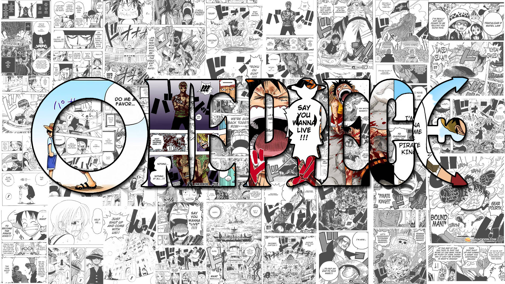 Панель манґи One Piece Шпалери