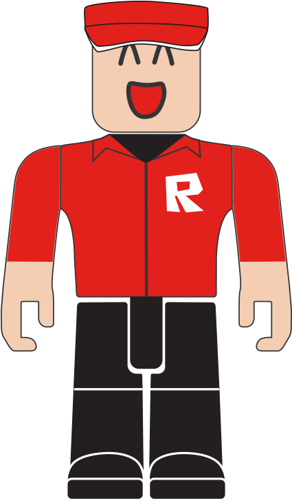 Персонаж Roblox у червоній футболці з логотипом R Шпалери