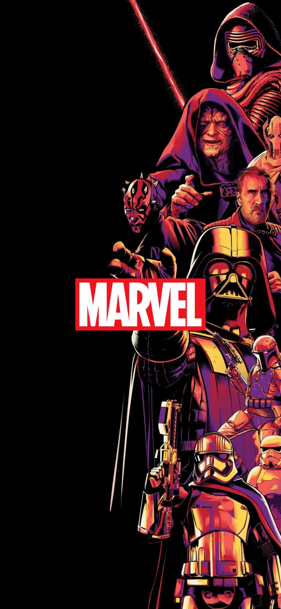 Персонажи Звёздных войн iPhone XS Marvel фон Шпалери