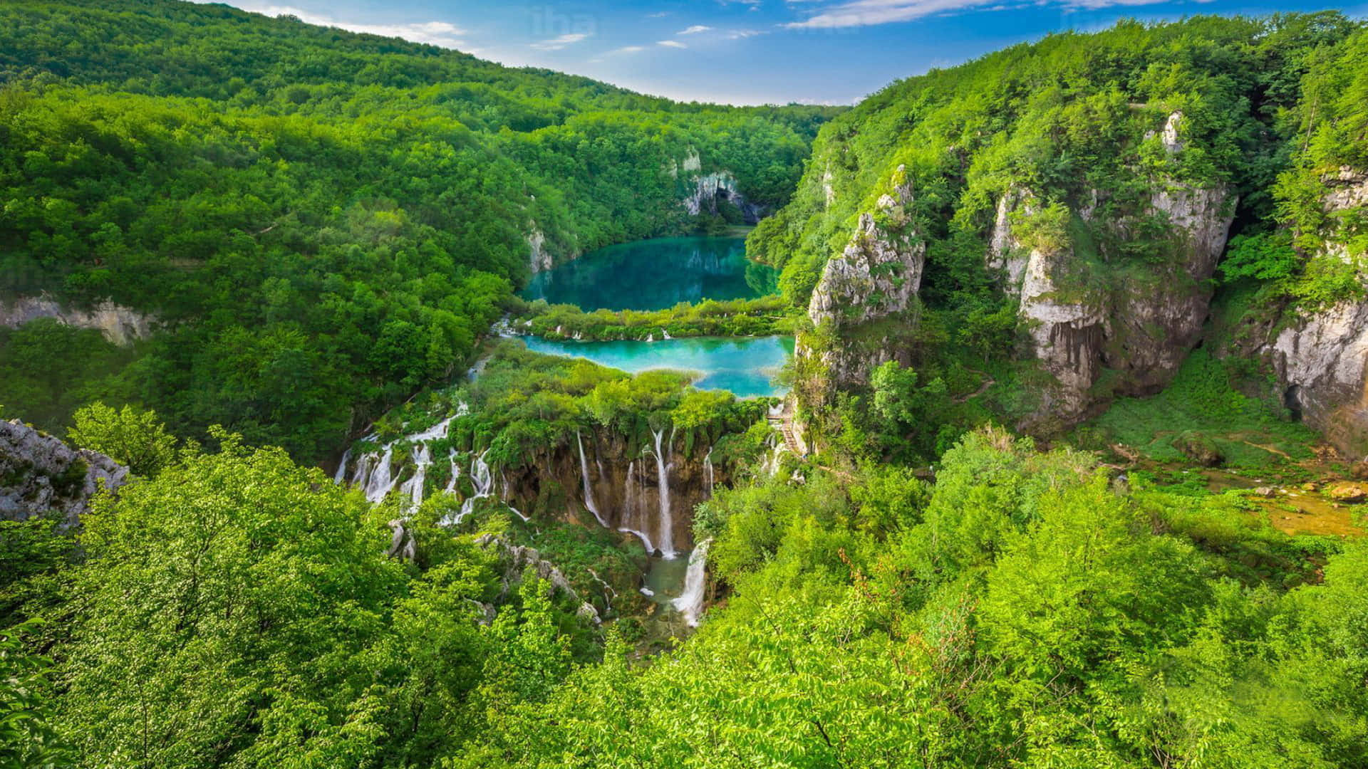 Плитвицькі озера в Хорватии Шпалери