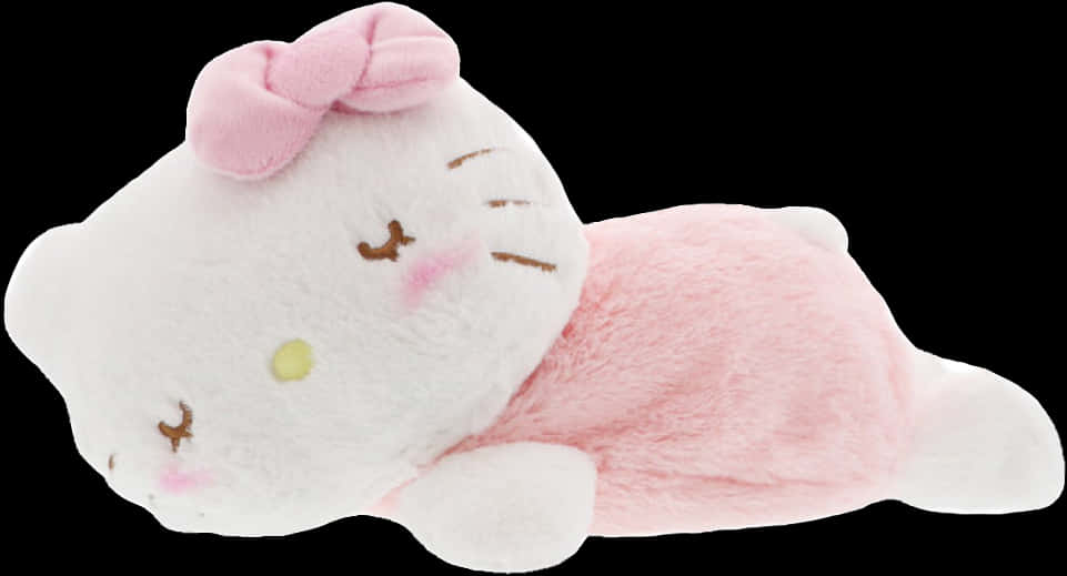 Плюшевая Hello Kitty лежит Шпалери