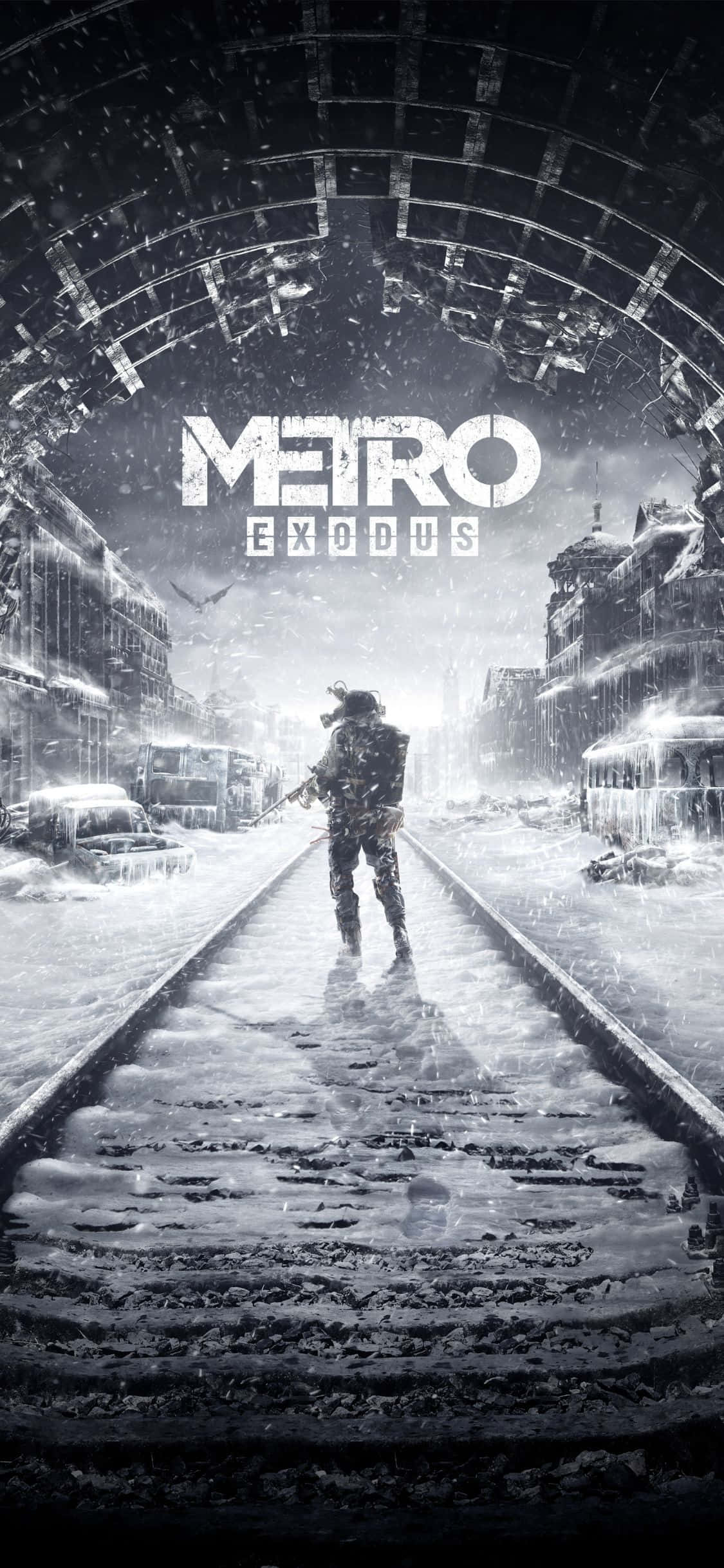 Погрузитесь в постапокалиптический мир Metro Exodus с четкими изображениями iPhone X Шпалери