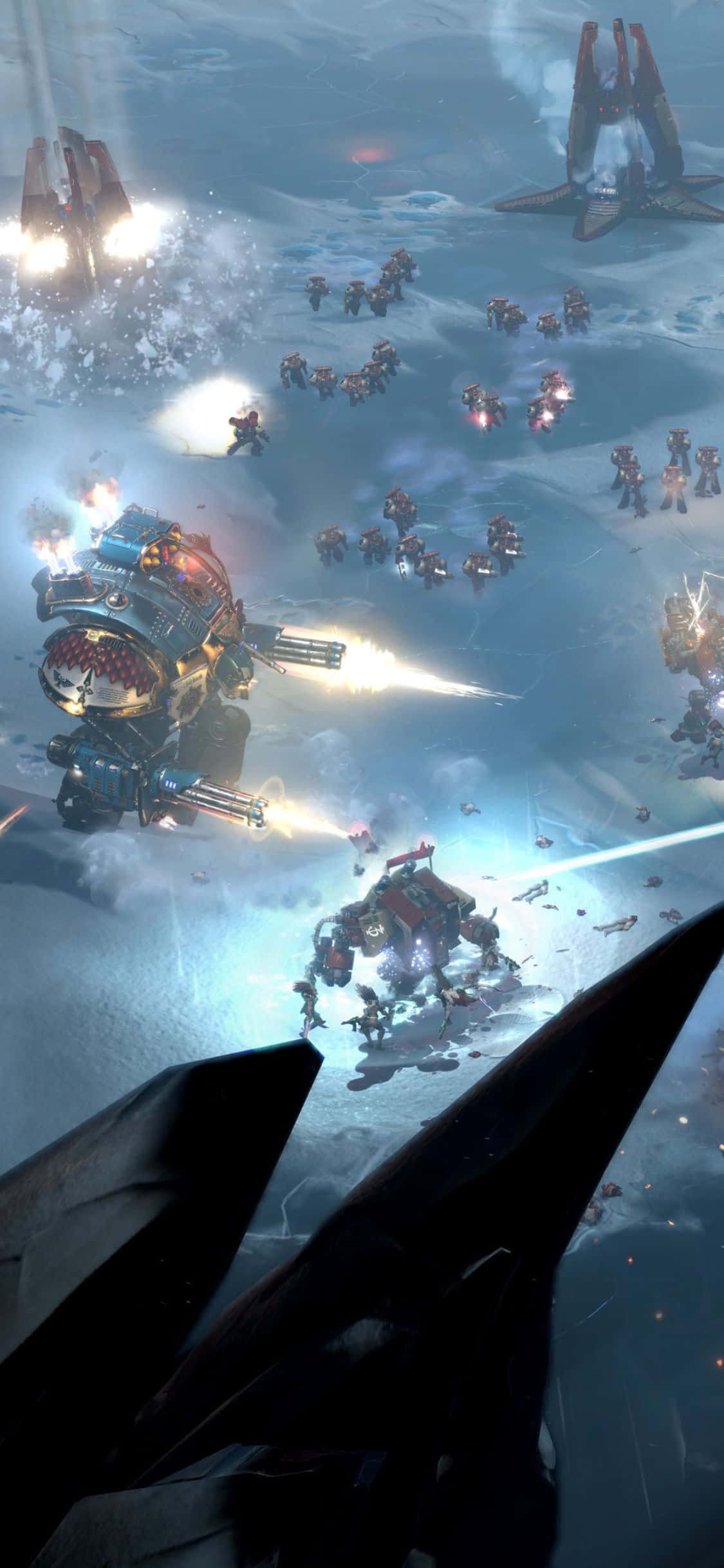 Погрузитесь в битву с iPhone Xs Dawn Of War III Шпалери