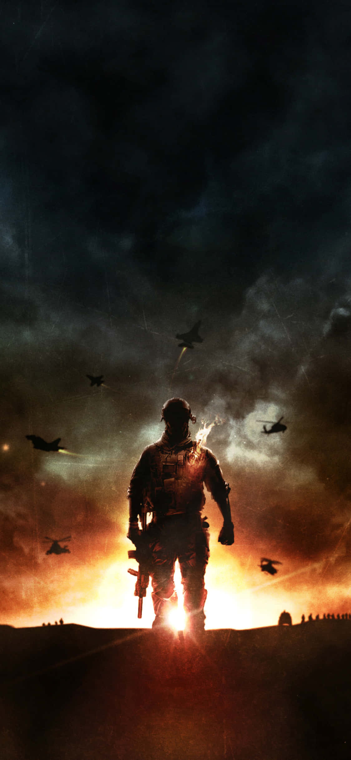 Погрузитесь в интенсивный мир Battlefield 4 на вашем iPhone X Шпалери
