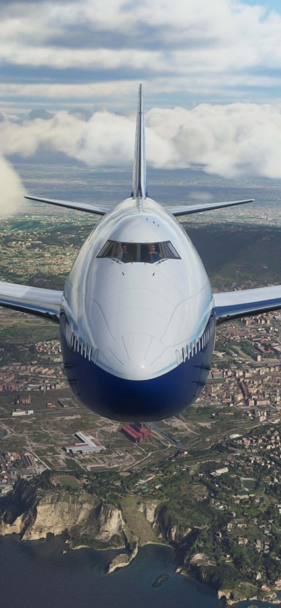 Поднимите свою страсть к исследованию небес на новые высоты с iPhone Xs и Microsoft Flight Simulator. Шпалери