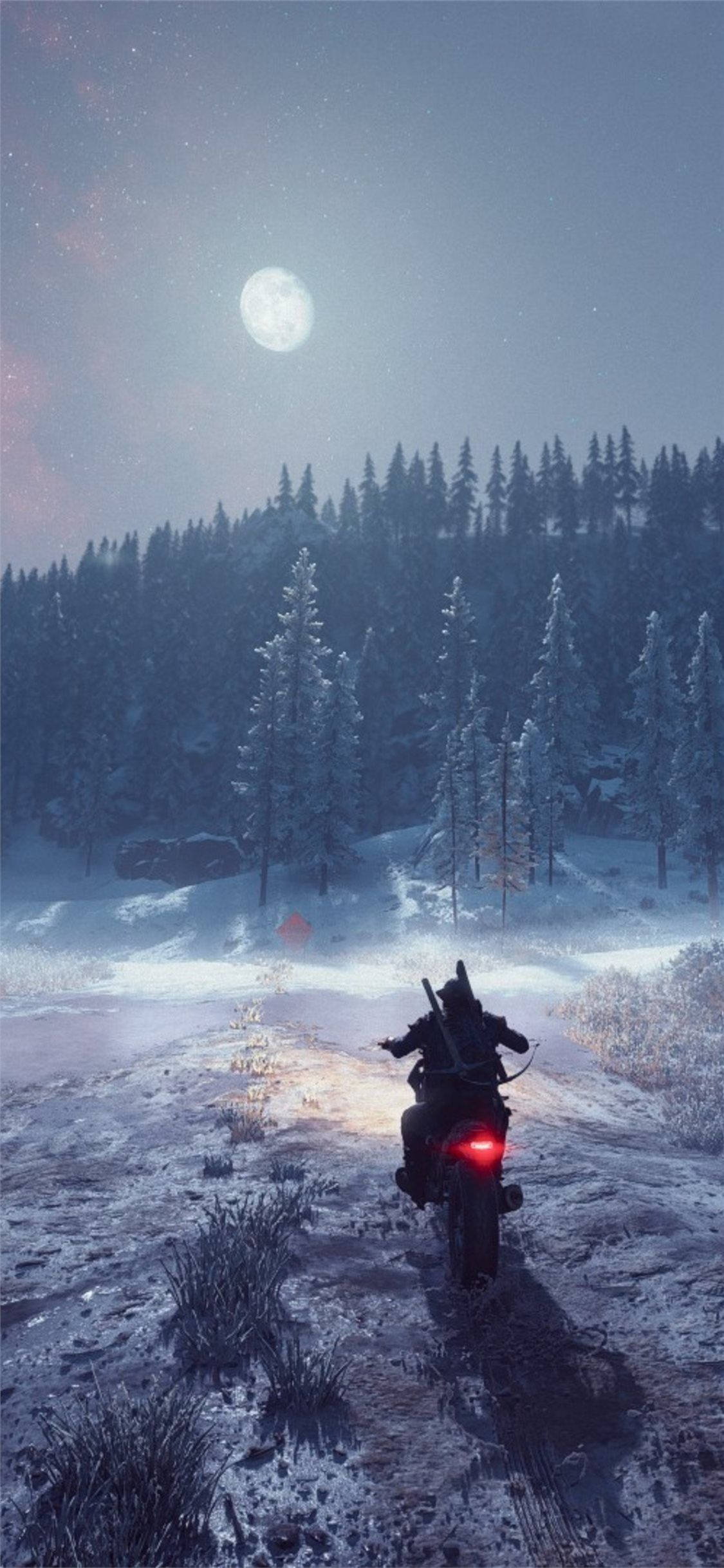 Поездка Days Gone зимой Шпалери