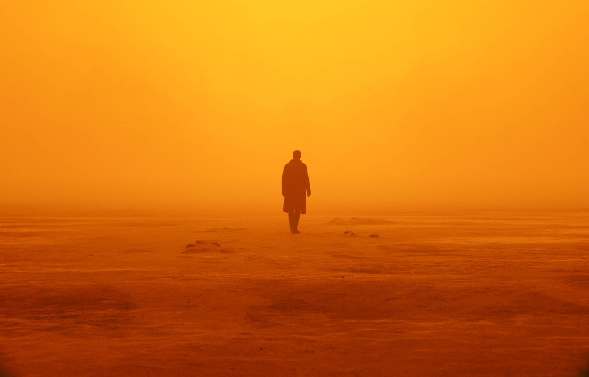 Помаранчева естетика Blade Runner 2049 4K Шпалери