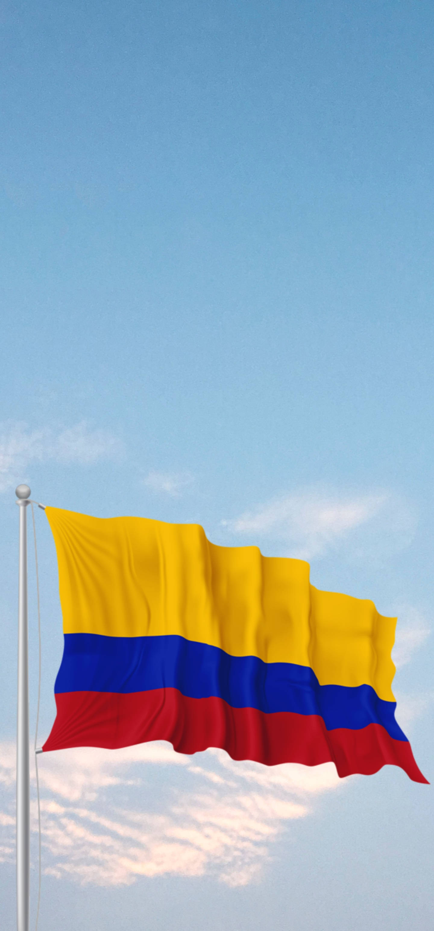 Прапор Колумбиї в небі Шпалери