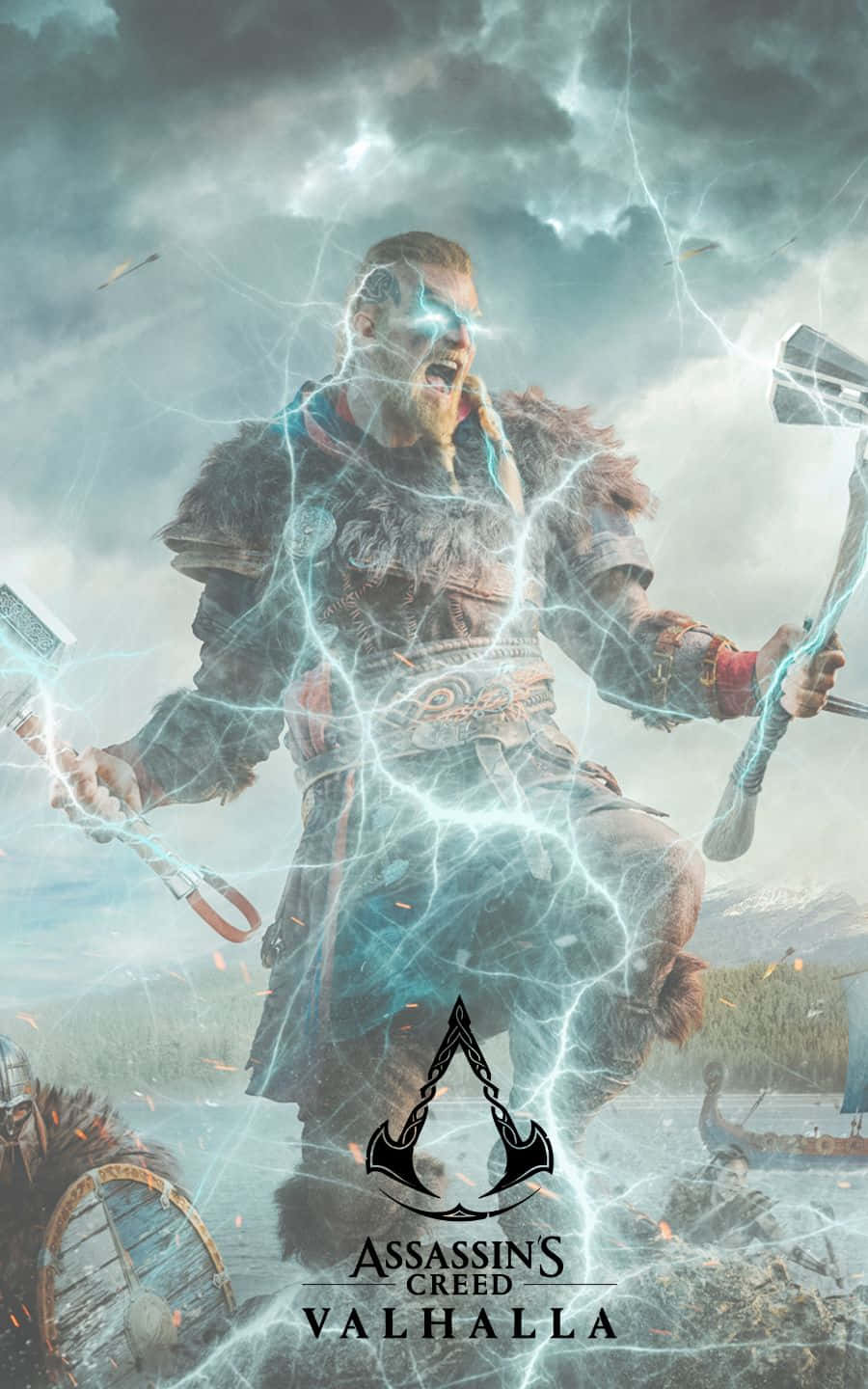 Приголомляющий фон 1440p Assassin's Creed Valhalla Шпалери