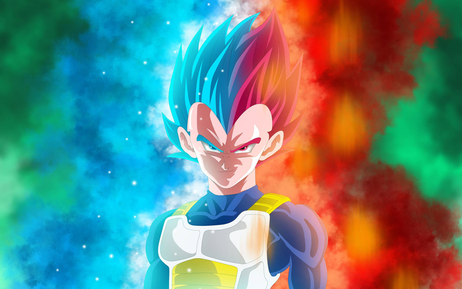 Вегета Dragon Ball у барвистих кольорах, аніме-персонаж суперсаян. Dragon ball z супер Бролі.