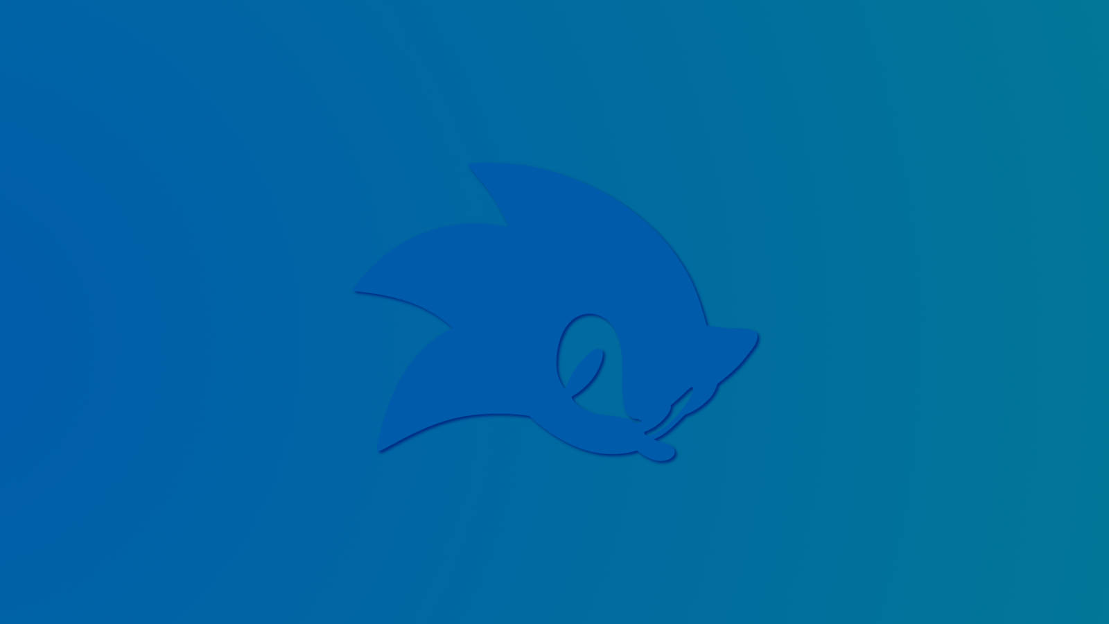 Мінімалістичні шпалери із синьою іконкою Sonic.