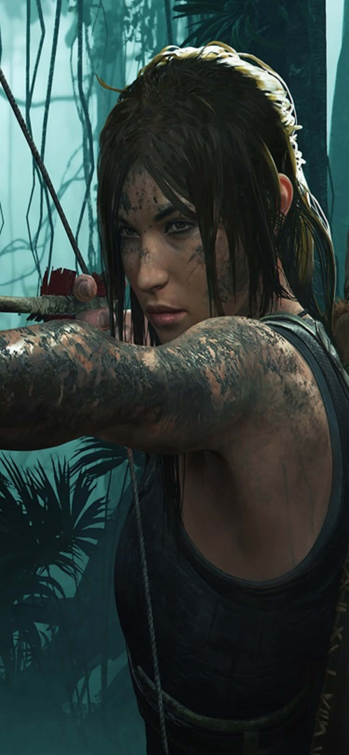 Пробивайтесь на вершину в своем приключении с iPhone X Shadow of the Tomb Raider. Шпалери