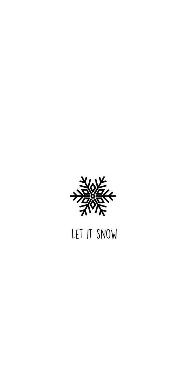 Проста мила різдвяна шпалера для iPhone Let It Snow Шпалери