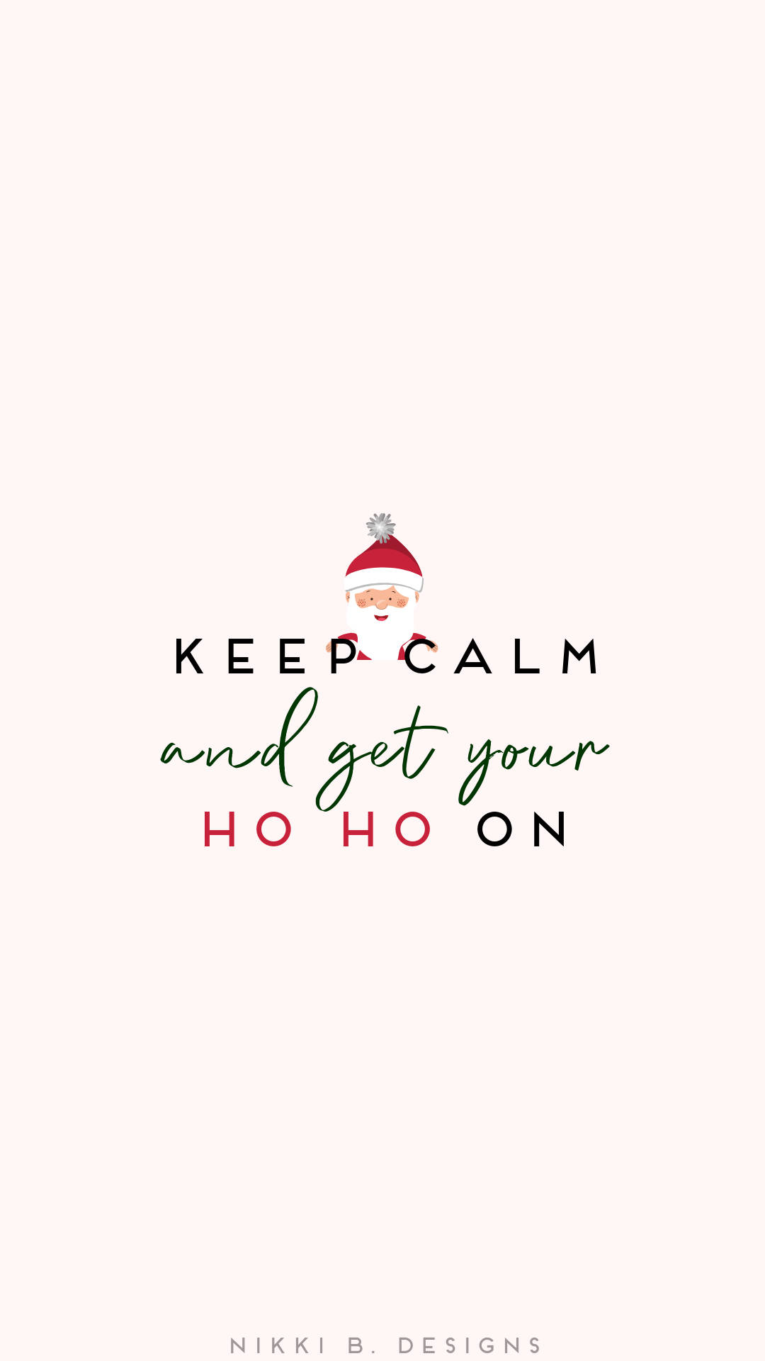 Простий милий різдвяний iPhone Keep Calm Шпалери