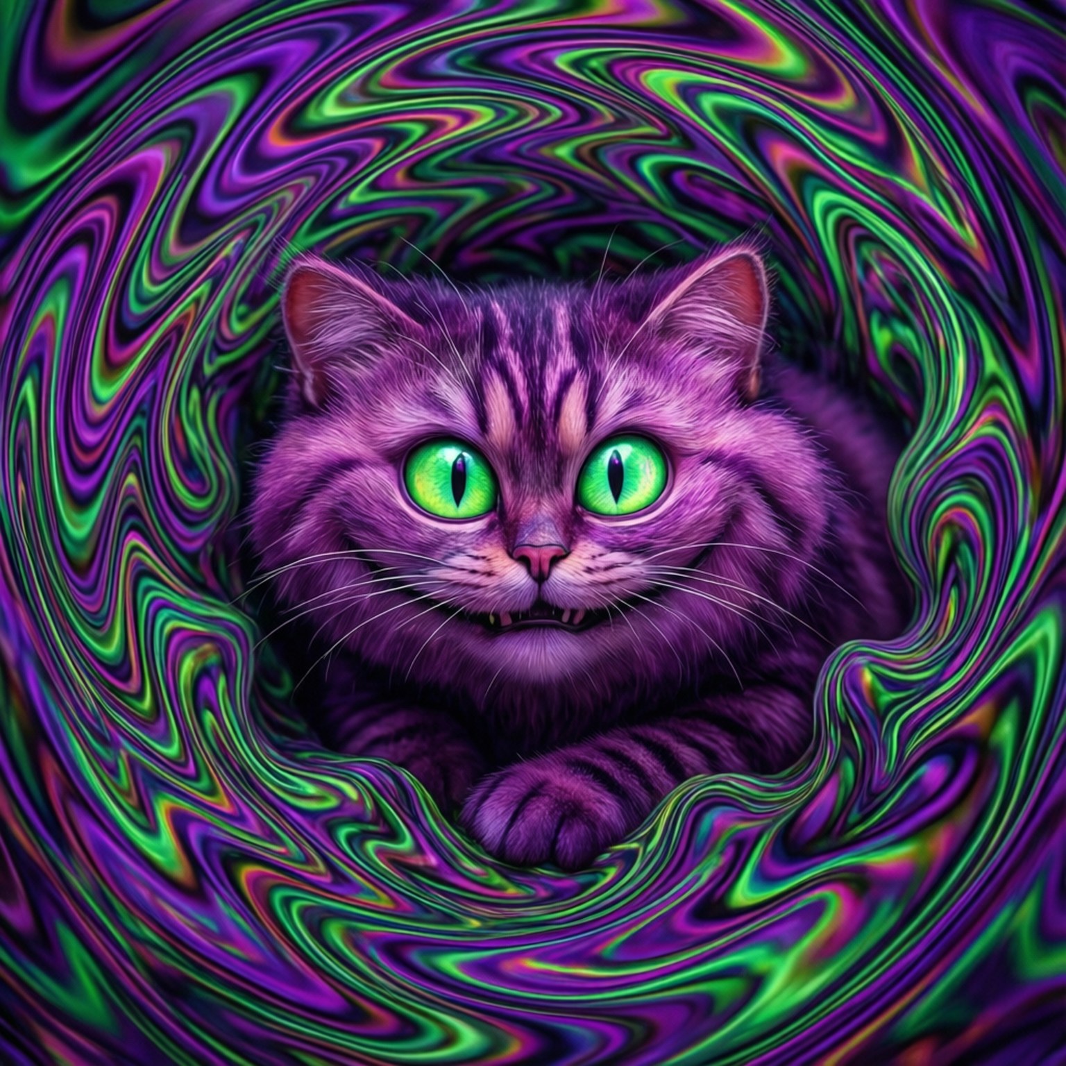 Психоделический Кот Шпалери