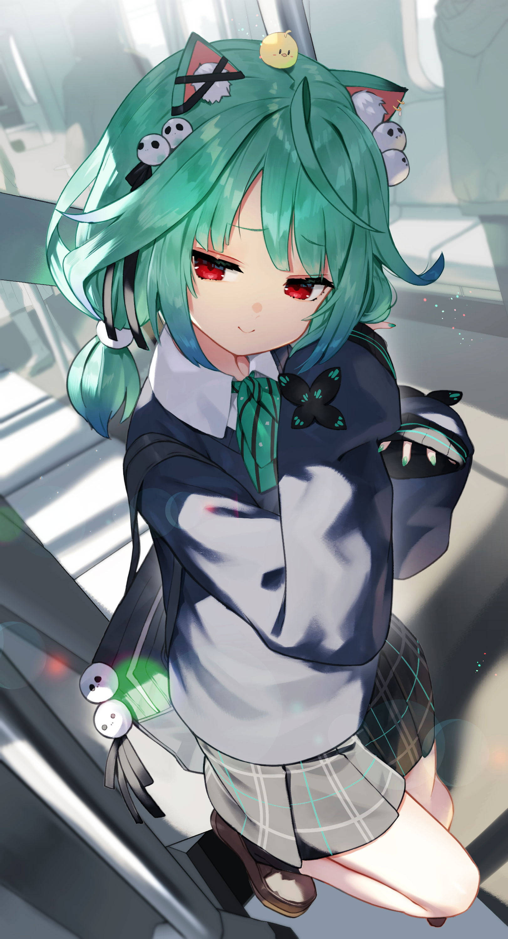 Пустощі в очах — Погана дівчина аніме Рушія демонструє свою грайливу сторону. Шпалери