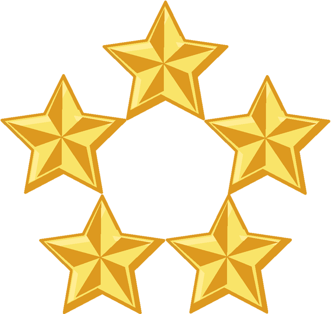 Пять золотых звезд по кругу Шпалери