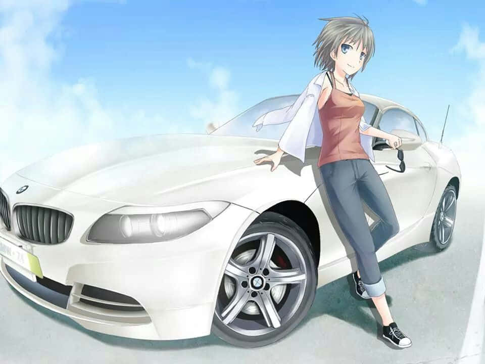 Підготовка до нічного виїзду на аніме-автомобілі Шпалери