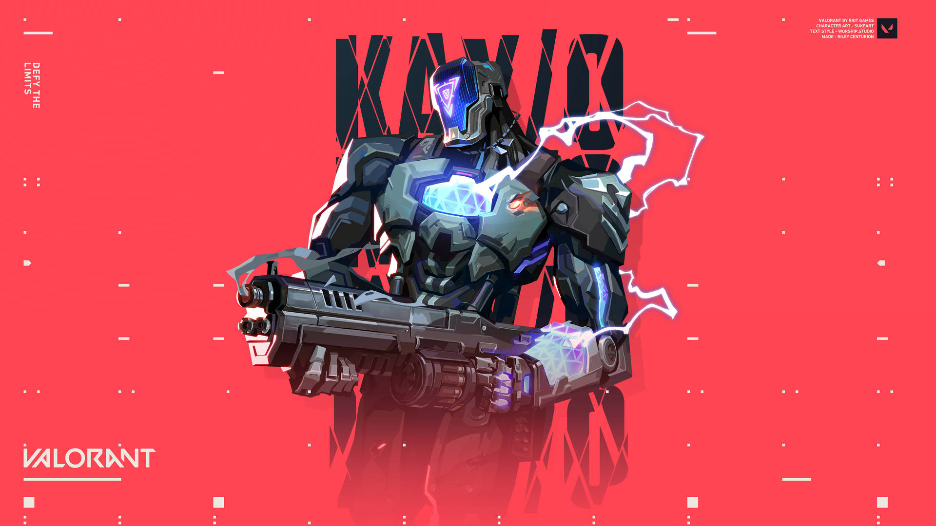 Шпалери Valorant з червоним Kay/o