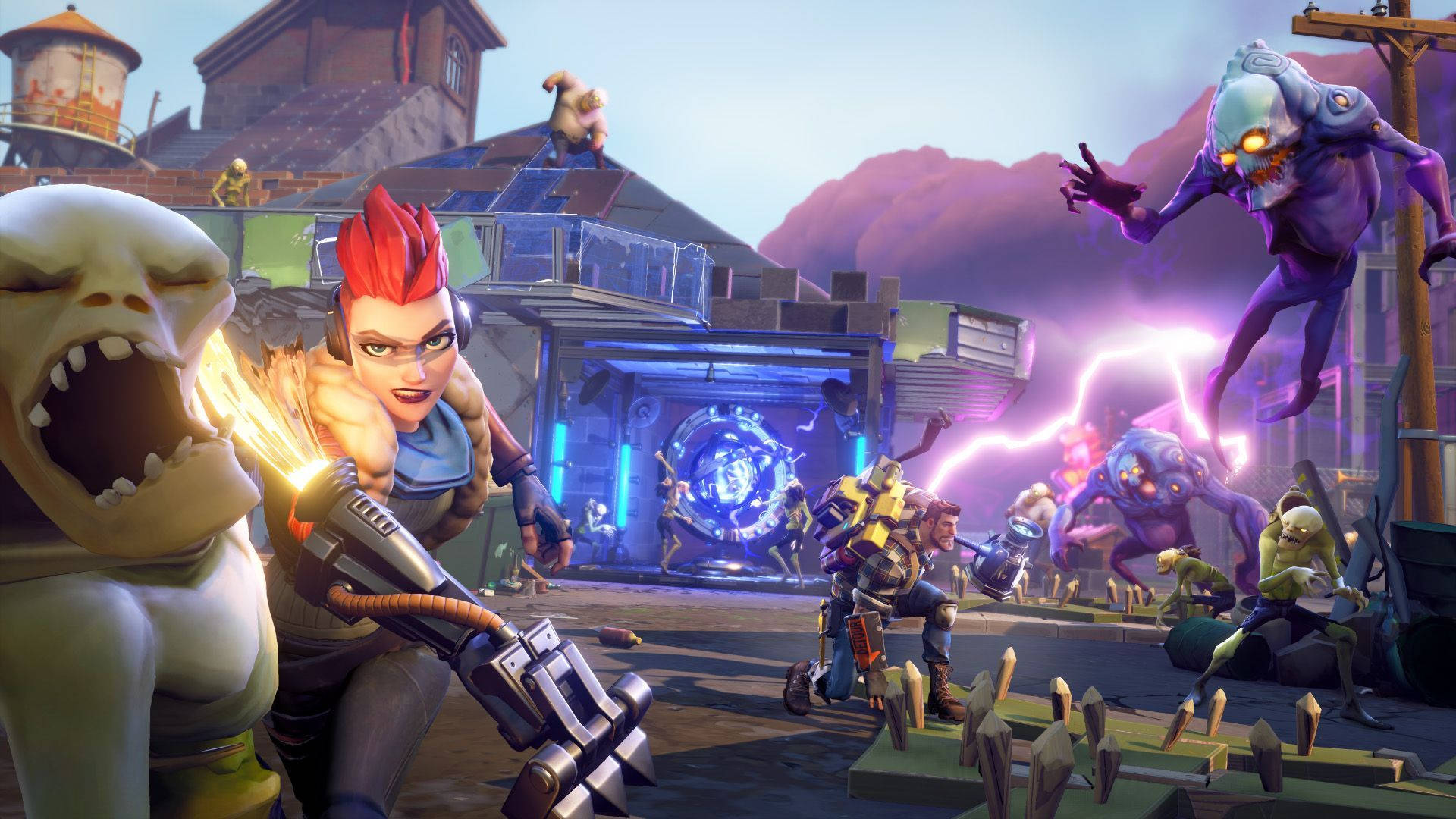 Режим «Врятуй світ» у Fortnite, гравці проти зомбі HD шпалери.