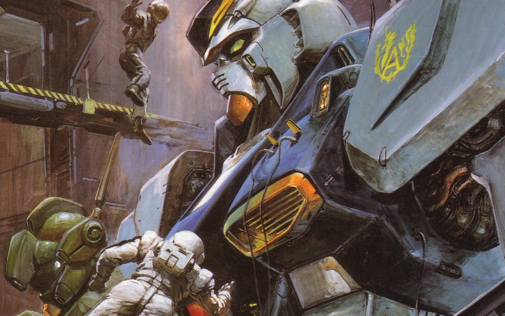Ремонт мобільного костюма Gundam Шпалери