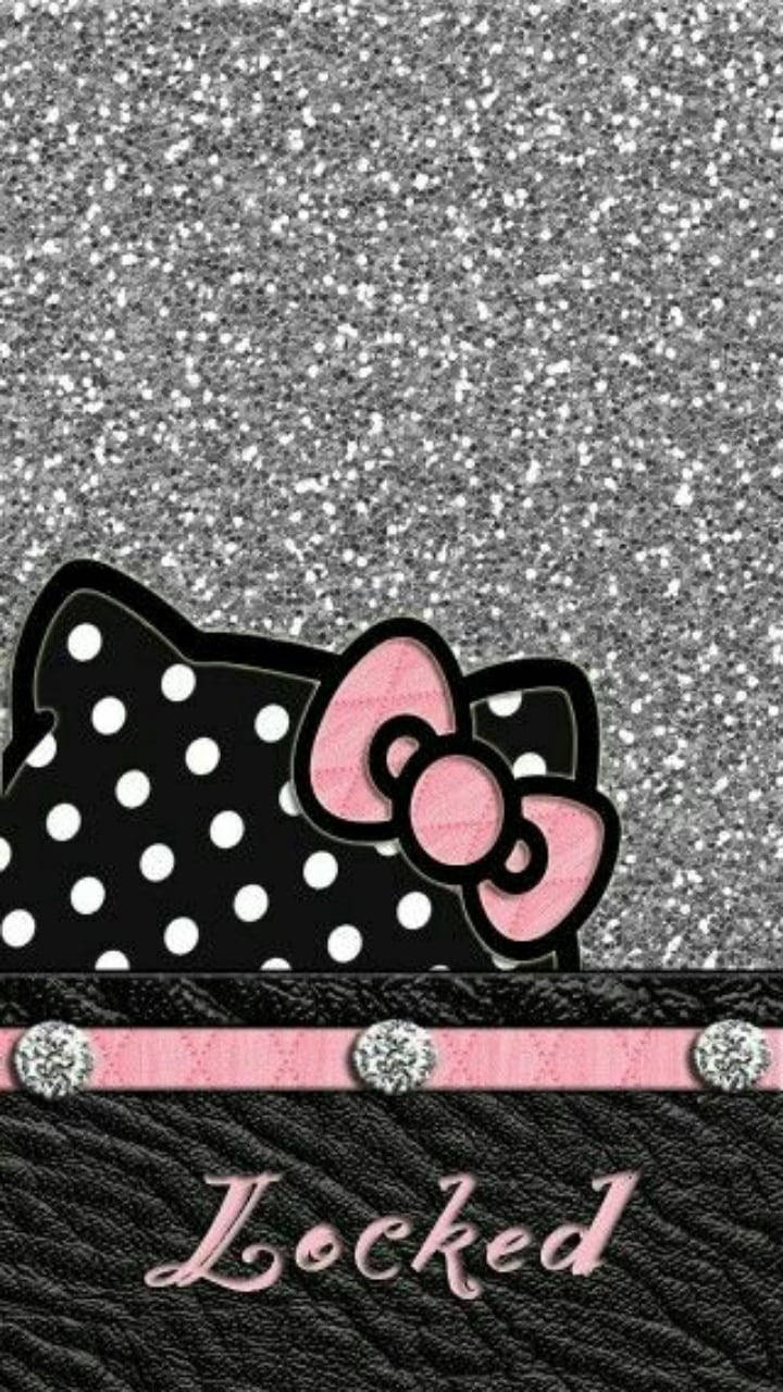 Рожева та чорна Hello Kitty Шпалери