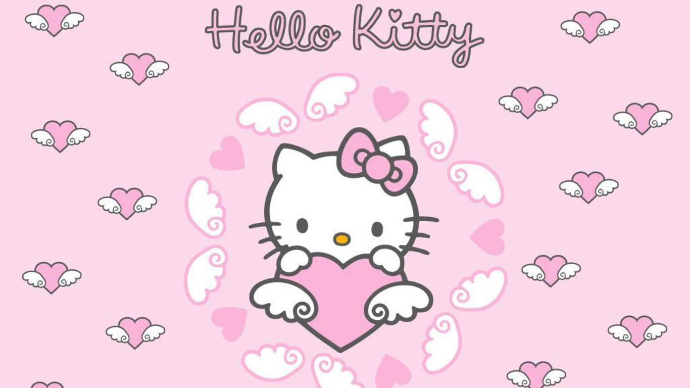 Рожеве Hello Kitty серце з крилами