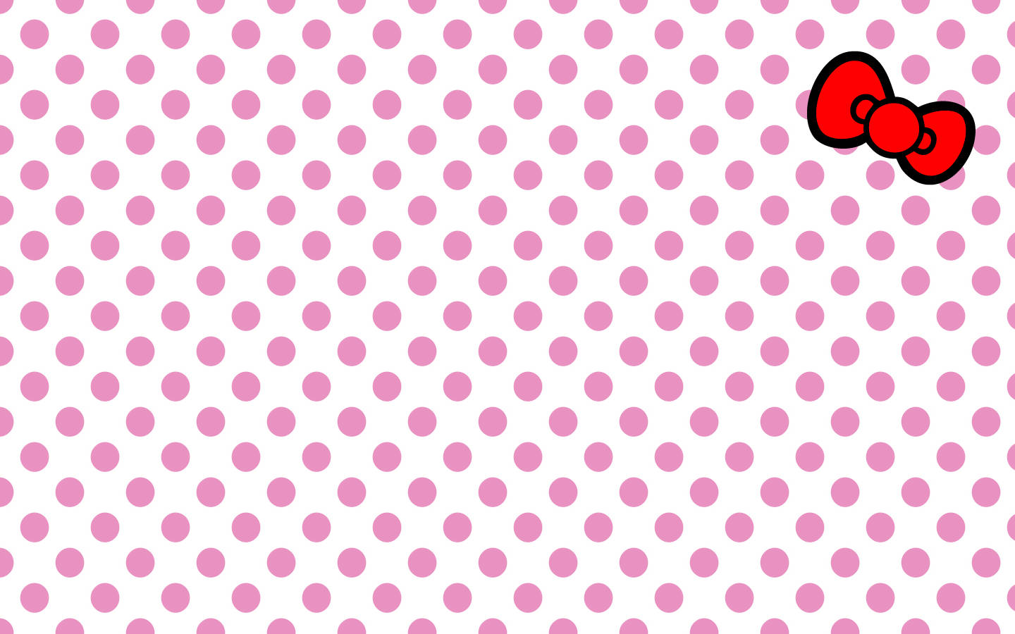 Рожевий візерунок у горошок Hello Kitty Шпалери