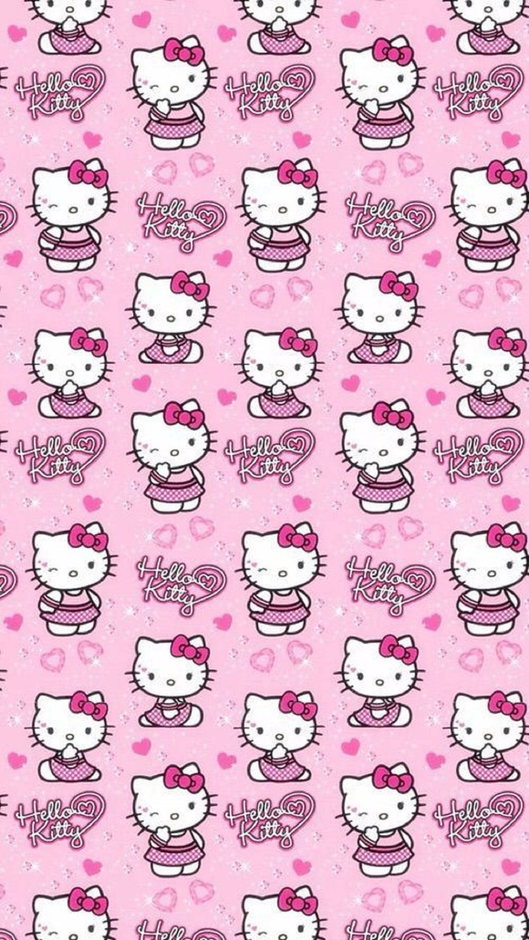 Рожевий візерунок Hello Kitty Шпалери