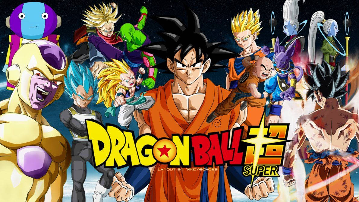 Dragon Ball Super Бролі Сан Гоку, Вегета та інші персонажі з лиходіями. Популярне аніме в усьому світі.