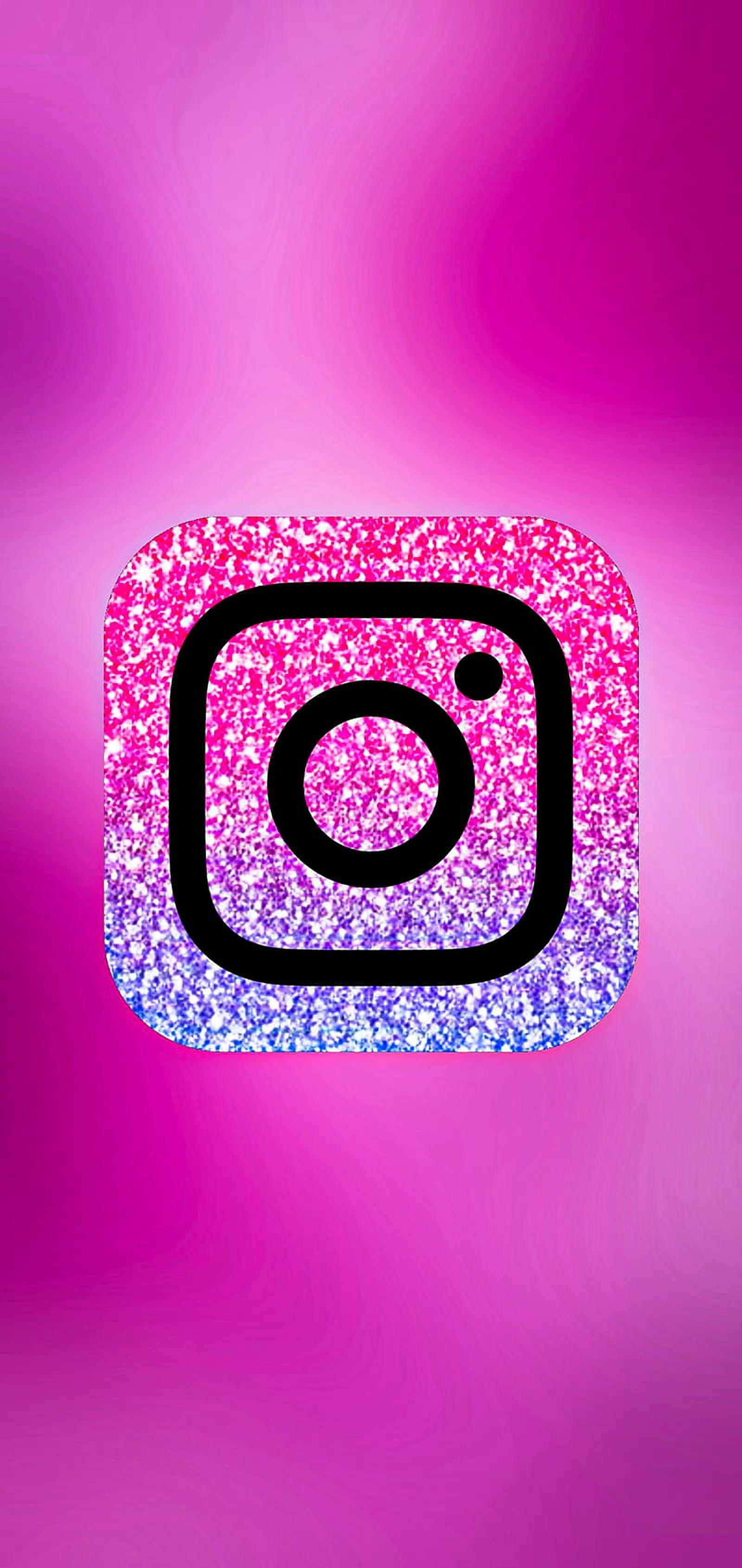 Розовый блестящий логотип Instagram Шпалери
